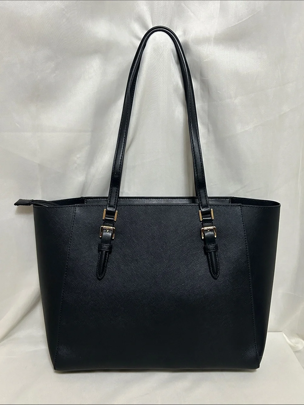 Michael Kors Charlotte Large Saffiano Leather 3-in-1 Tote In Black
